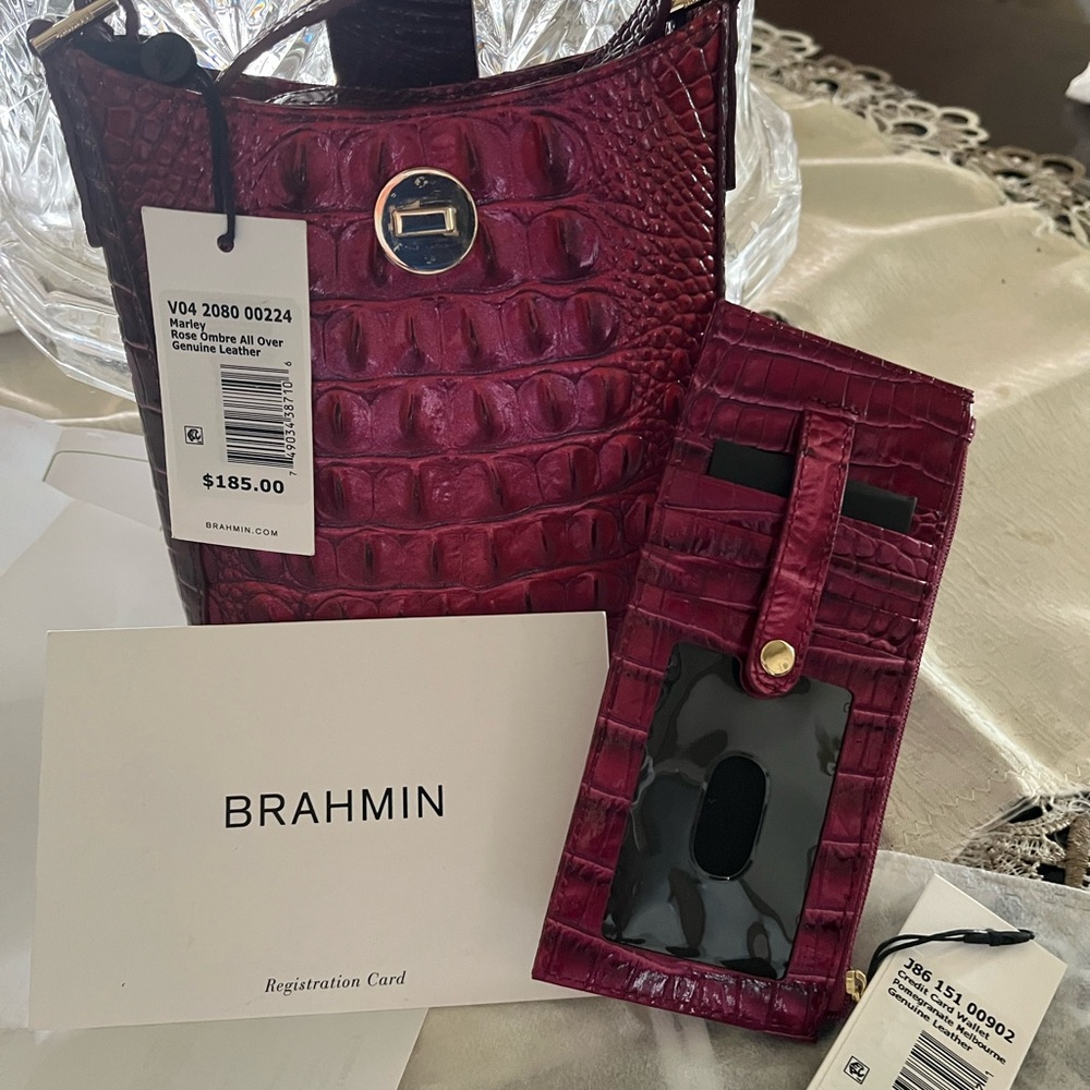 Brahmin Marley Crossbody & Melbourne wallet, Brand New, Super cute